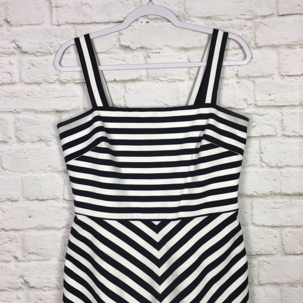 Michael Kors Chevron Striped Ponte Tank Dress 8 - Picture 3 of 7